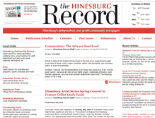 Tablet Screenshot of hinesburgrecord.org